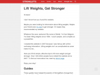 stronglifts.com Webseite Vorschau