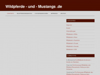 wildpferde-und-mustangs.de Webseite Vorschau