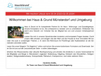haus-und-grund-muensterdorf.de Webseite Vorschau