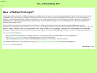 nullpunktenergie.info Webseite Vorschau