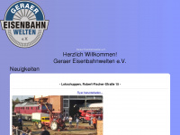 geraer-eisenbahnwelten.de Webseite Vorschau