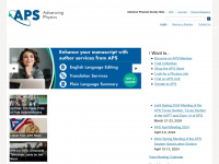 aps.org Webseite Vorschau