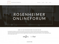 rosenheimer-onlineforum.de Webseite Vorschau