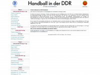 ddr-handball.de Webseite Vorschau