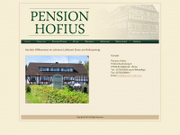 pension-hofius.de Webseite Vorschau