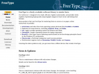 freetype.org Webseite Vorschau
