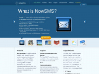nowsms.com Webseite Vorschau