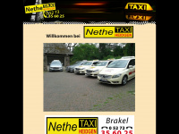 nethe-taxi.de Webseite Vorschau