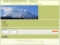 appartements-rosa.at Webseite Vorschau