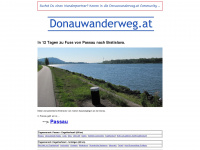 donauwanderweg.at Webseite Vorschau