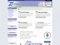 zip-codes.com Webseite Vorschau