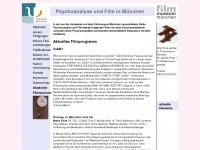 psychoanalyse-film.eu Webseite Vorschau