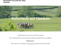 reitenaufusedom.com Webseite Vorschau