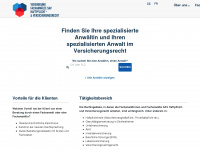 versicherungsfachanwalt.ch Webseite Vorschau