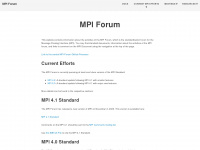 mpi-forum.org Webseite Vorschau