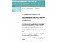 billiger-webspace-domain.de Webseite Vorschau