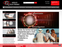 argus-electronic.com Webseite Vorschau