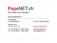 papenet.ch Webseite Vorschau
