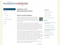 museumsvokabular.de Webseite Vorschau