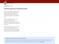 hamburgische-notarkammer.de Webseite Vorschau