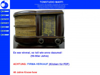 tonstudiomarti.com Webseite Vorschau