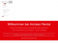 airclean-rental.com Webseite Vorschau