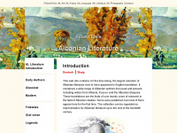 albanianliterature.net Webseite Vorschau