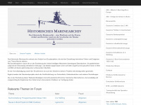 historisches-marinearchiv.de Webseite Vorschau