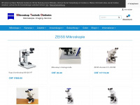 mikroskopshop.ch Webseite Vorschau