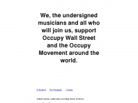 occupymusicians.com Webseite Vorschau