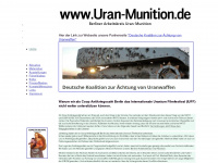 uran-munition.de Webseite Vorschau