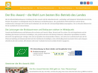 bio-award.at Webseite Vorschau