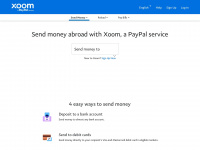 xoom.com Webseite Vorschau