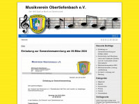 musikverein-obertiefenbach.de Webseite Vorschau
