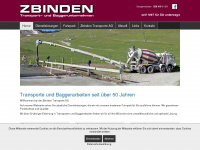 zbinden-transporte.ch Webseite Vorschau