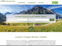 taufererahrntal.net Webseite Vorschau