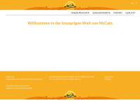 mccain.ch Webseite Vorschau
