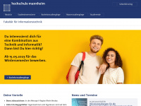 it.hs-mannheim.de Webseite Vorschau