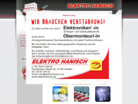 elektrohanisch.de Webseite Vorschau