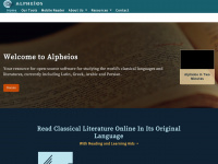 alpheios.net Webseite Vorschau