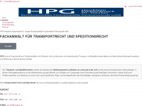 transportrecht-hpglaw.de Webseite Vorschau