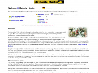 meteorite-martin.com Webseite Vorschau