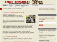 brennholzpreise.de Webseite Vorschau