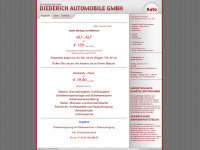 diederich-automobile.de Webseite Vorschau