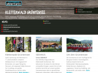 kletterwald-gruentensee.de Webseite Vorschau