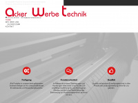 acker-werbetechnik.de Webseite Vorschau