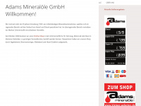 adams-mineraloele.de Webseite Vorschau