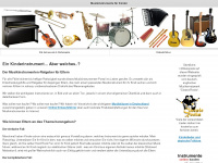 musikinstrumente-fuer-kinder.de Webseite Vorschau