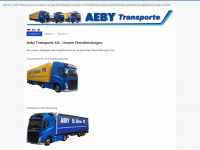 aeby-transporte.ch Webseite Vorschau