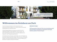 aerztehaus-am-park.de Webseite Vorschau